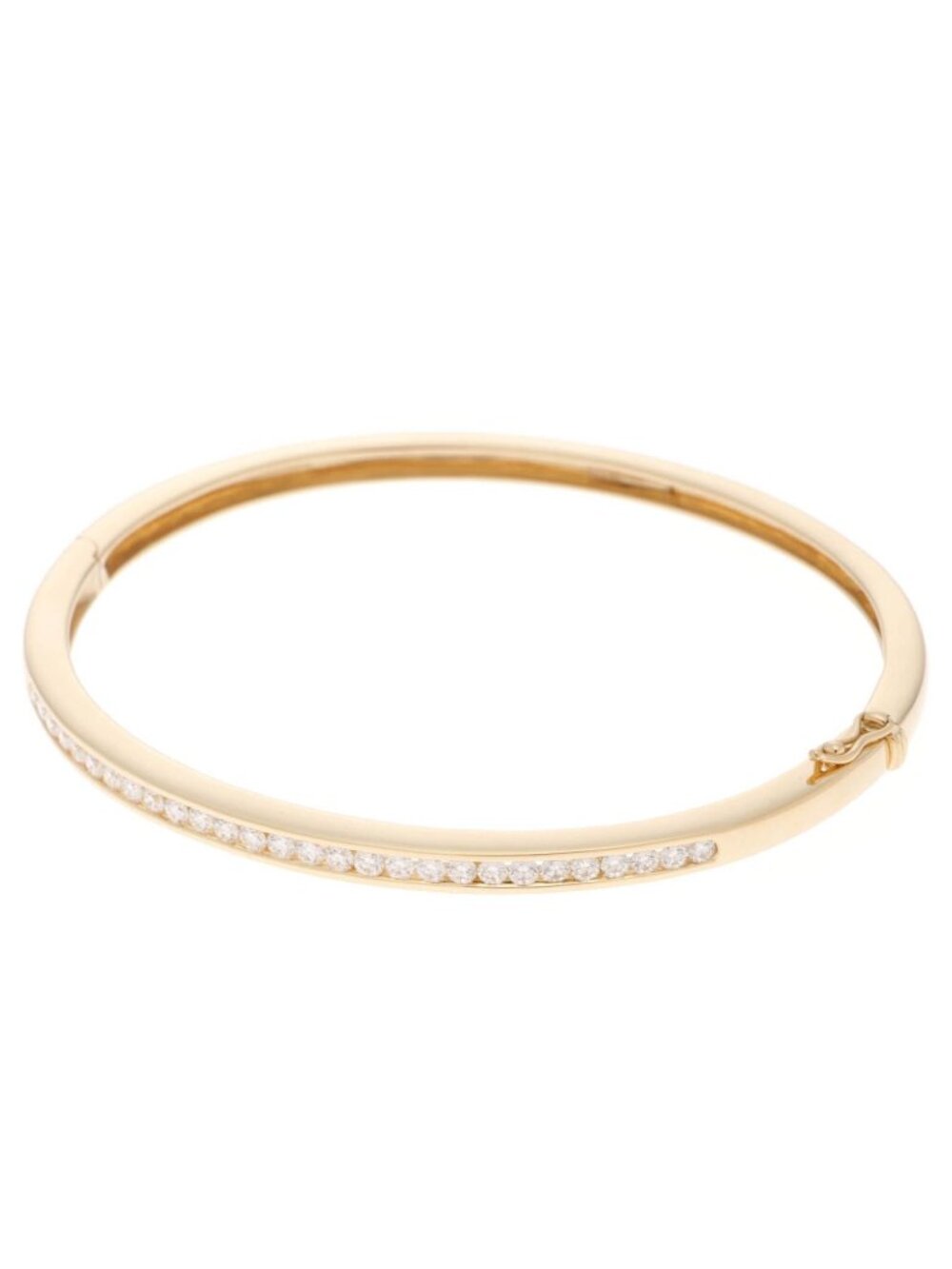 Tiffany & Co Channel Setting Half Circle Diamond Bracelet 18k Yellow Gold